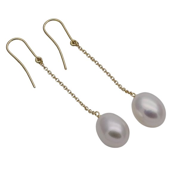 TIFFANY Gold Pearl Earrings - Picture 3 of 8